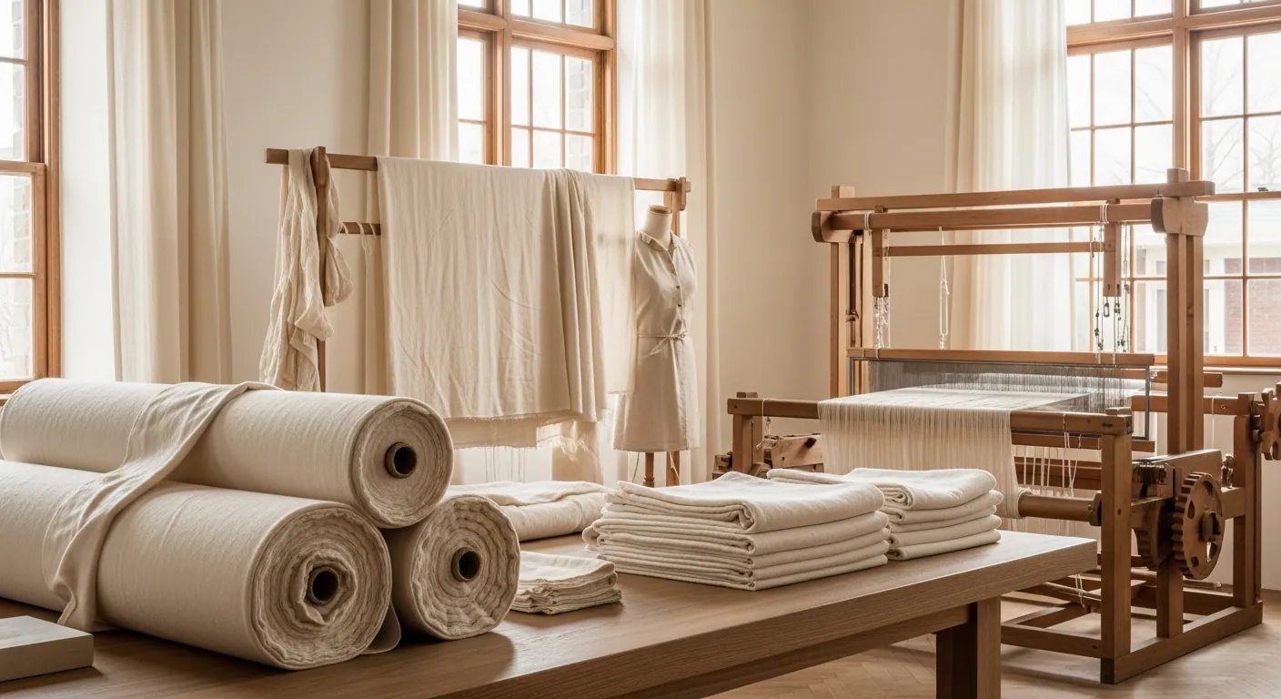 The Naseej atelier in Riyadh, cotton on the loom