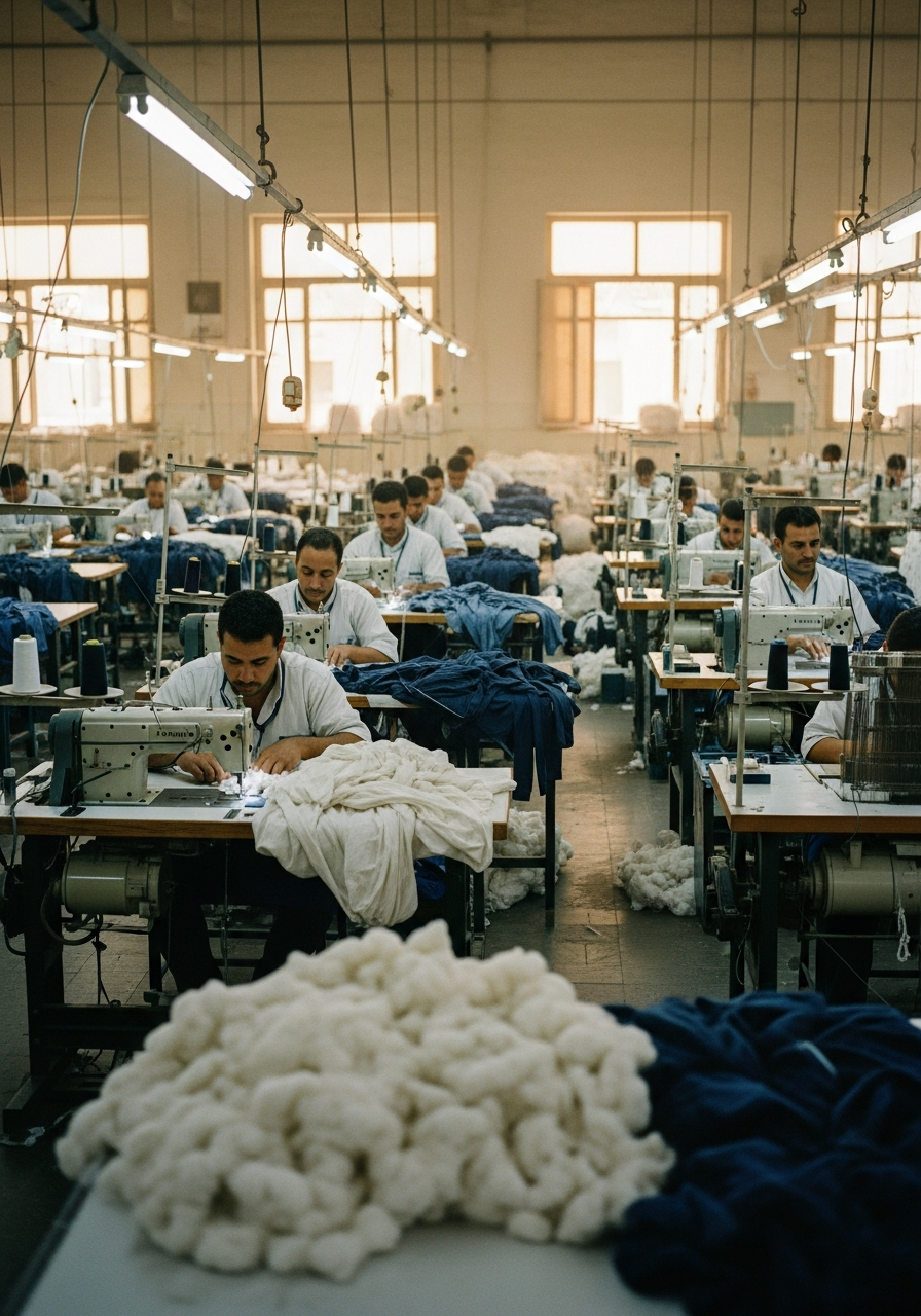 Inside a textile factory in Egypt, where Naseej's cotton work began